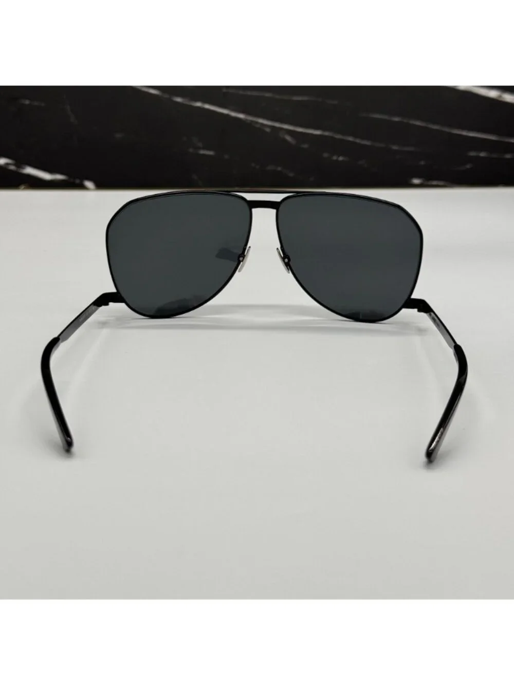 NWT Saint Laurent SL690 DUST 001 Black Unisex Aviator Sunglasses